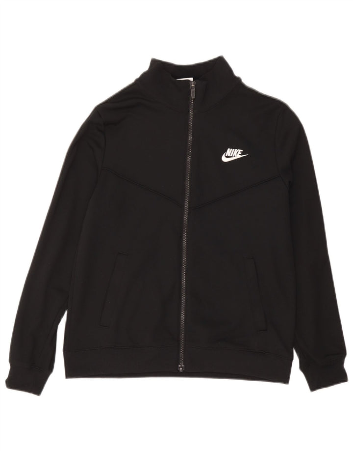 Nike Jungen-Trainingsanzug-Top-Jacke, 12–13 Jahre, groß, schwarzes Polyester