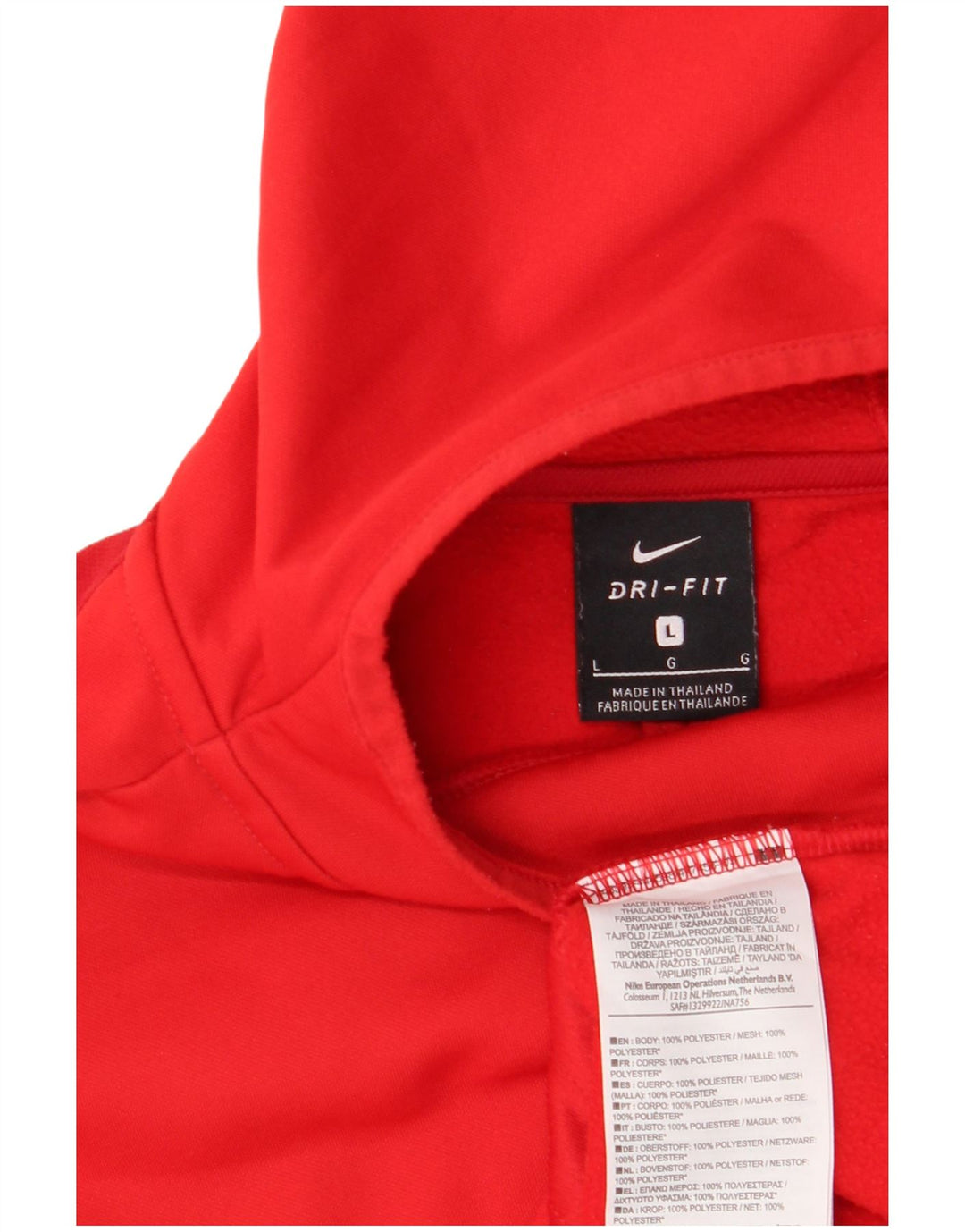 NIKE Herren Dri Fit Graphic Kapuzenpullover, groß, rot, Polyester