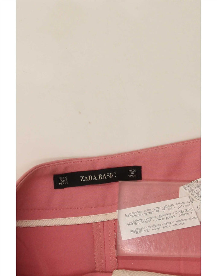 Zara Damen Hotpants Small W26 Rosa Baumwolle