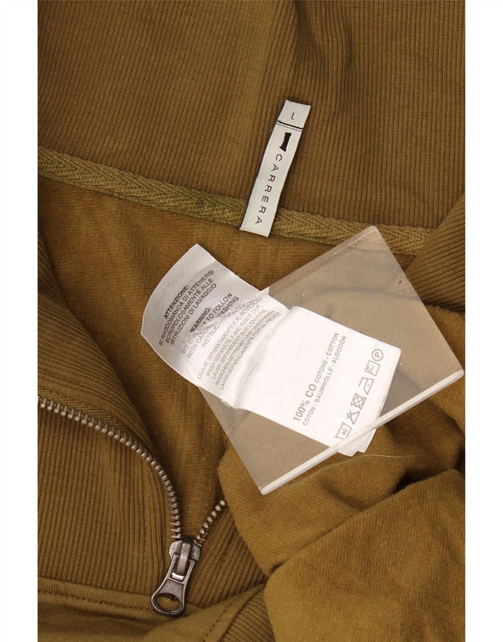 CARRERA Damen-Sweatshirt in Übergröße mit Reißverschluss am Hals, Gr. 16, Khaki
