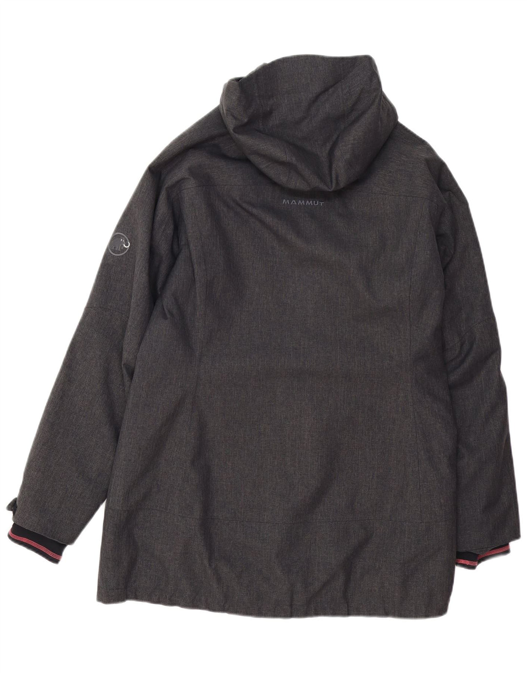 MAMMUT Damen Kapuzen-Windbreaker-Mantel UK 16 Large Grau Polyester