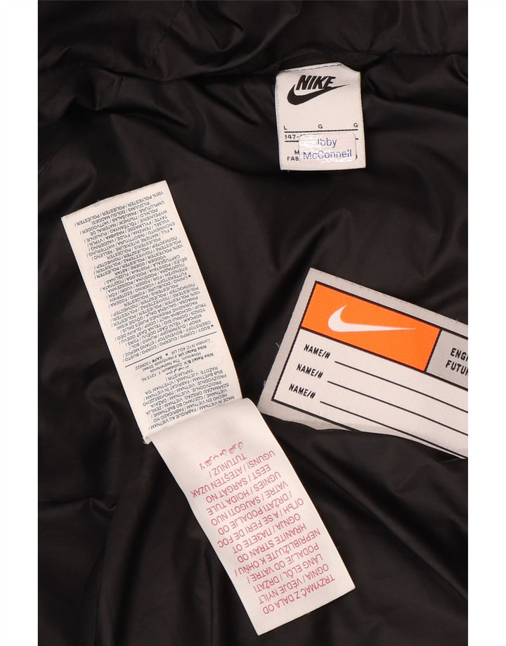 Nike Wattierte Jacke mit Kapuze für Jungen, 12–13 Jahre, Größe L, Schwarz, Polyester