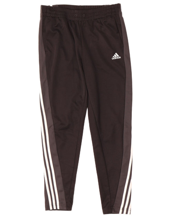 Adidas Damen-Trainingshose UK 12/14 Medium Black Colourblock