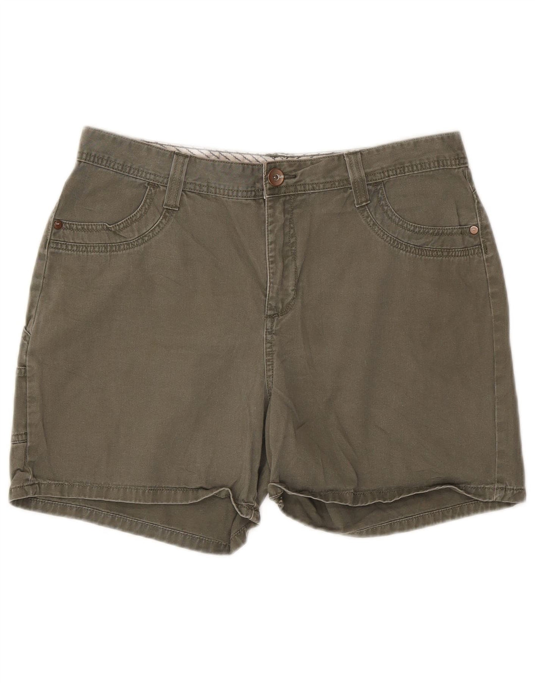 LEE Damen Cargoshorts US 12 Large W32 Khaki Baumwolle