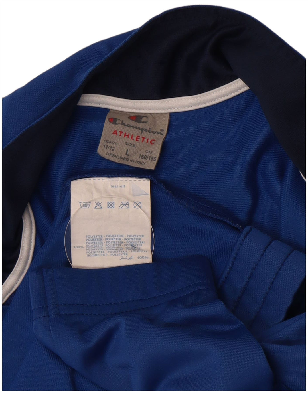 CHAMPION Jungen-Trainingsanzugoberteil mit Grafik, 11–12 Jahre, Größe L, Blau