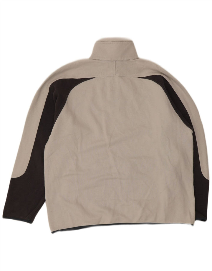 Champion Herren-Sweatshirt mit Reißverschluss am Hals, groß, Grau, Farbblock