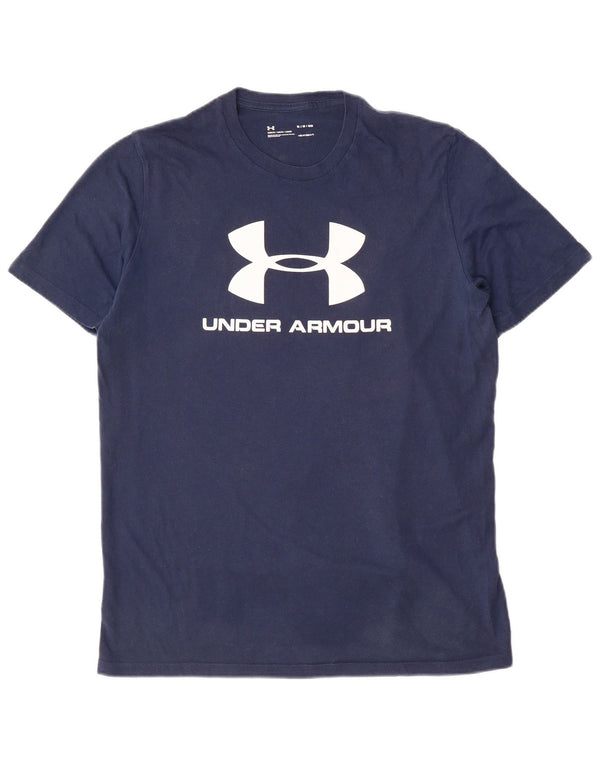 Under Armour Herren Heat Gear Graphic T-Shirt Top Medium Marineblau