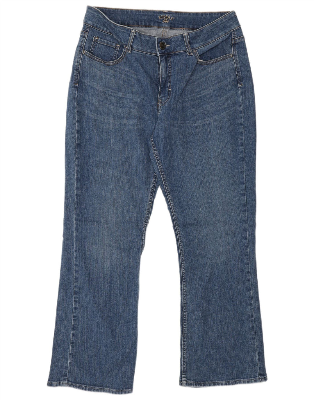 Lee Damen Riders Bootcut Jeans US 12 Large W34 L28 Blaue Baumwolle