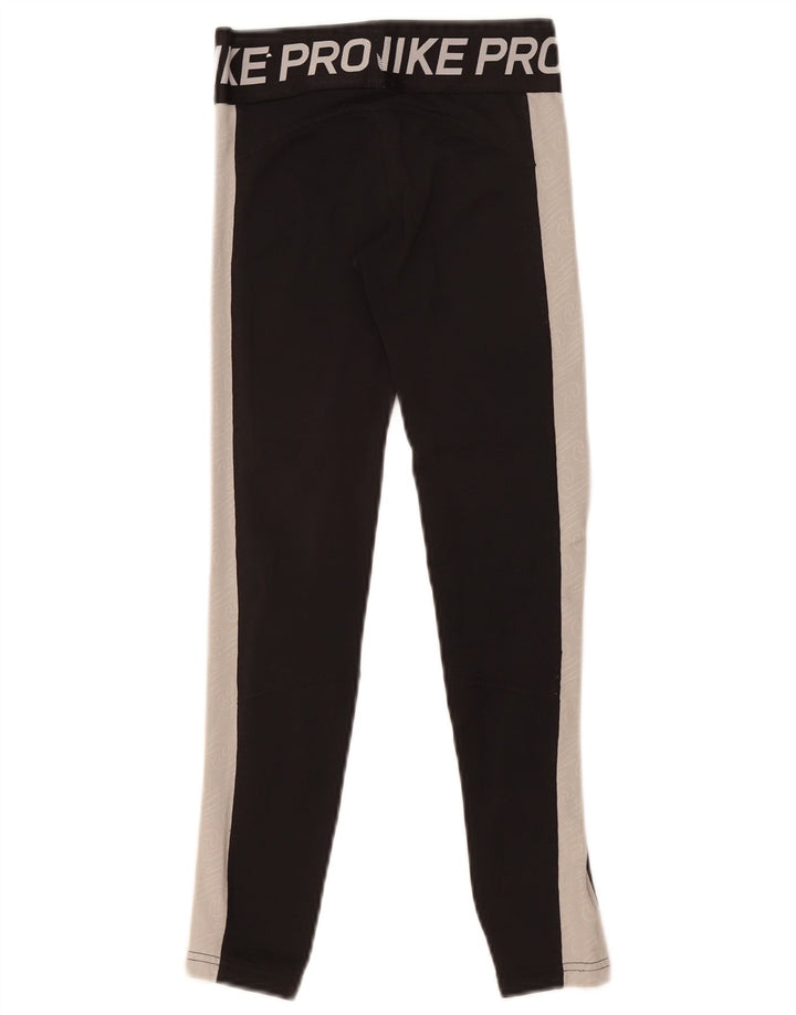 Nike Jungen-Leggings mit Grafik, 8–9 Jahre, schwarzes Colourblock-Polyester
