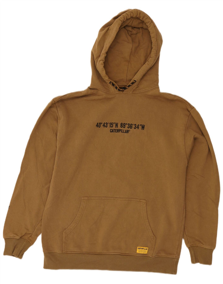 Caterpillar Herren-Kapuzenpullover mit Grafik, mittlere Khaki-Baumwolle