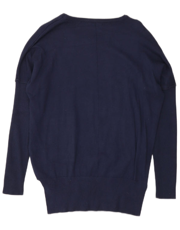GUESS Damen-Pullover, übergroß, U-Boot-Ausschnitt, Gr. 6, Marineblau