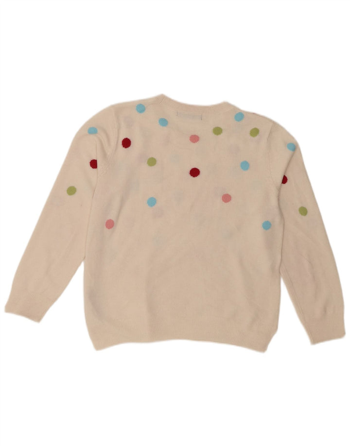 Marks & Spencer Damen-Pullover mit Rundhalsausschnitt, Gr. 12, Mittel, gebrochenes Weiß