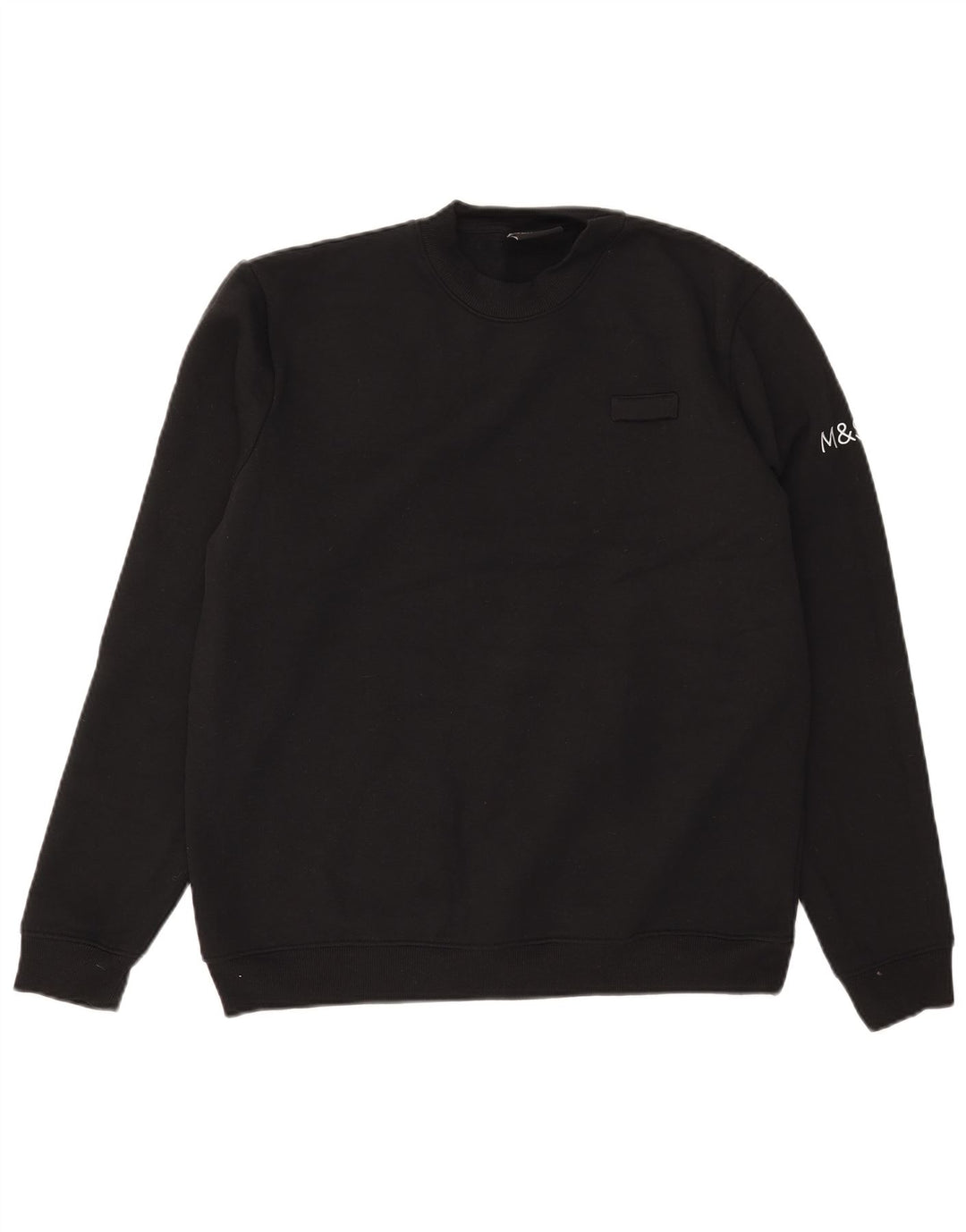 Marks & Spencer Herren-Sweatshirt-Pullover, Mittelschwarz, Polyester