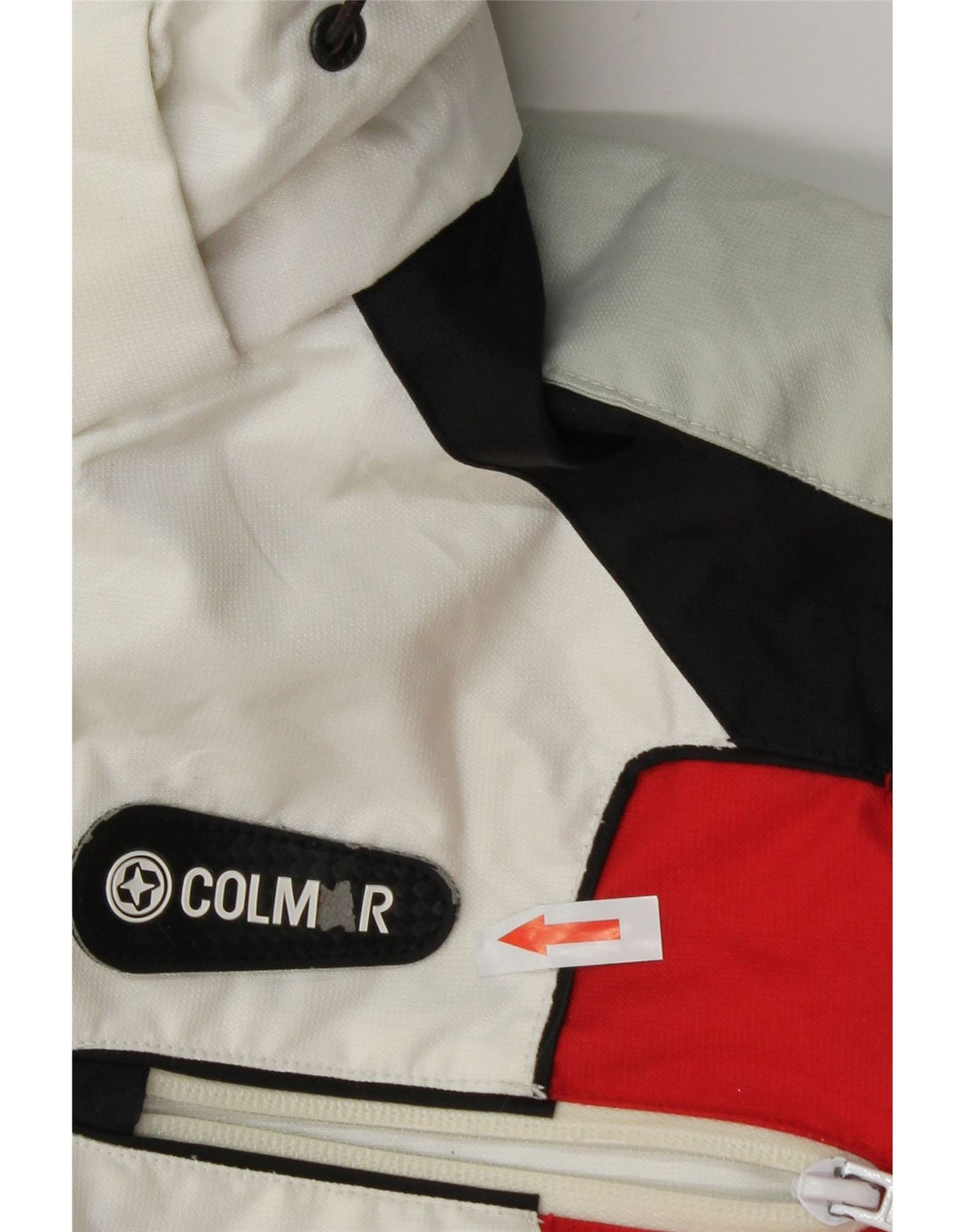 Colmar Damen-Skijacke mit Kapuze, EU 38, Mittelweiß, Farbblock