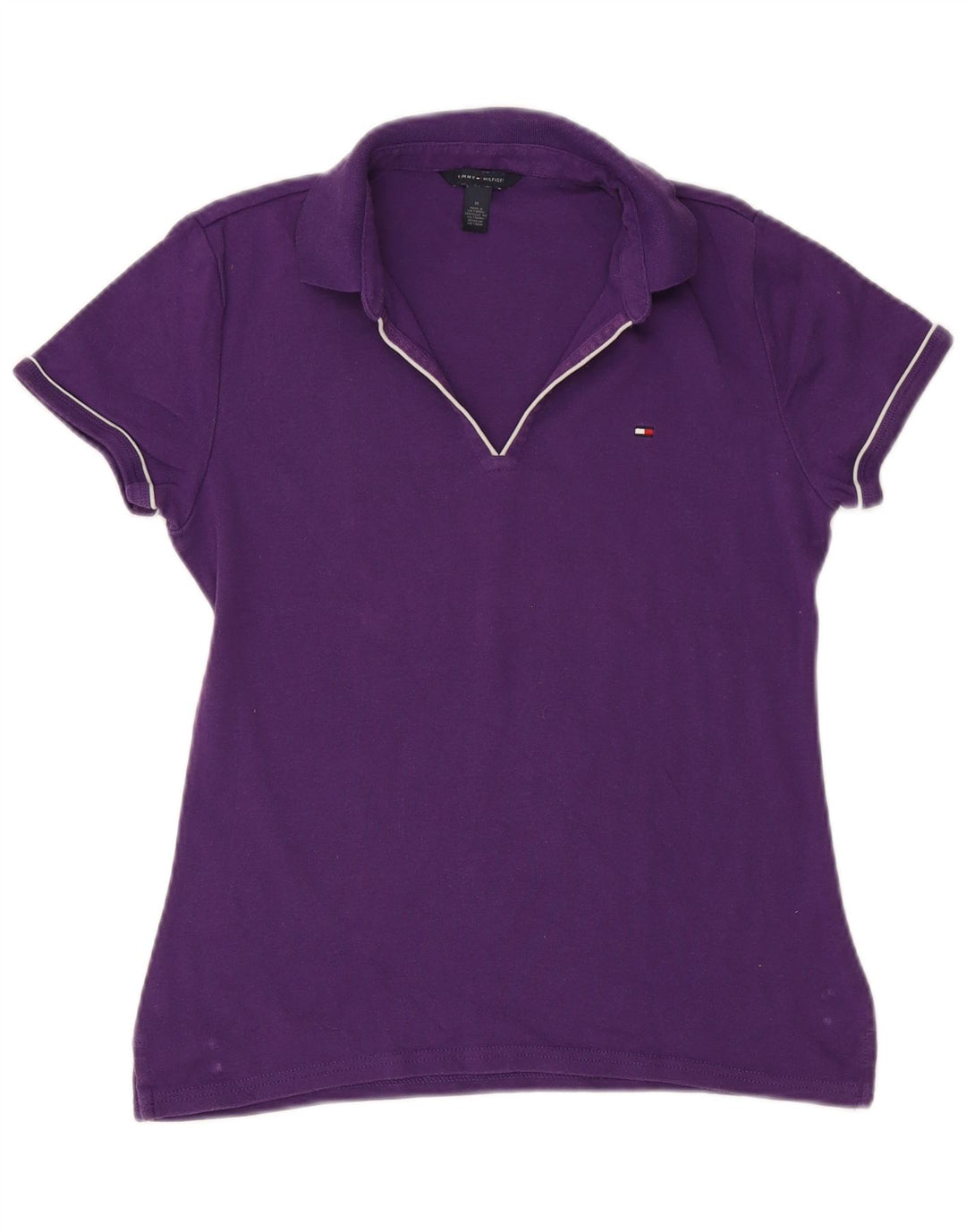 Tommy Hilfiger Damen Poloshirt UK 12 Medium Lila