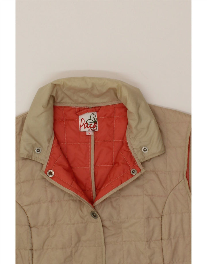 PACO Womens Quilted Gilet UK 14 Medium Beige Polyamide Vintage Paco and Second-Hand Paco from Messina Hembry 