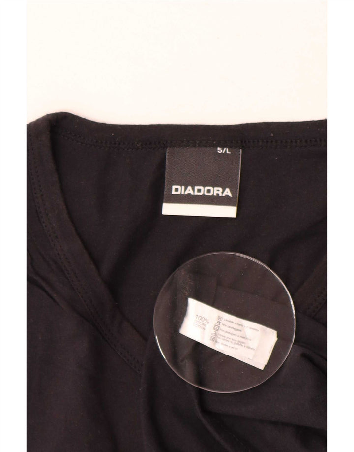 Diadora Herren T-Shirt Top Large Schwarz Baumwolle