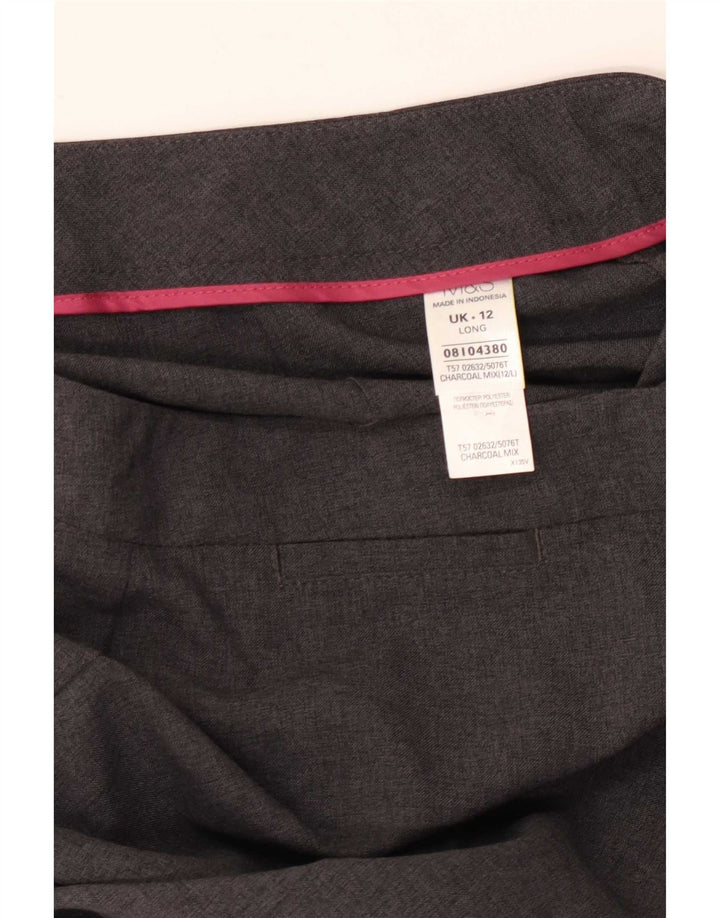 Marks & Spencer Damen Gerade Freizeithose UK 12 Medium W30 L33 Grau