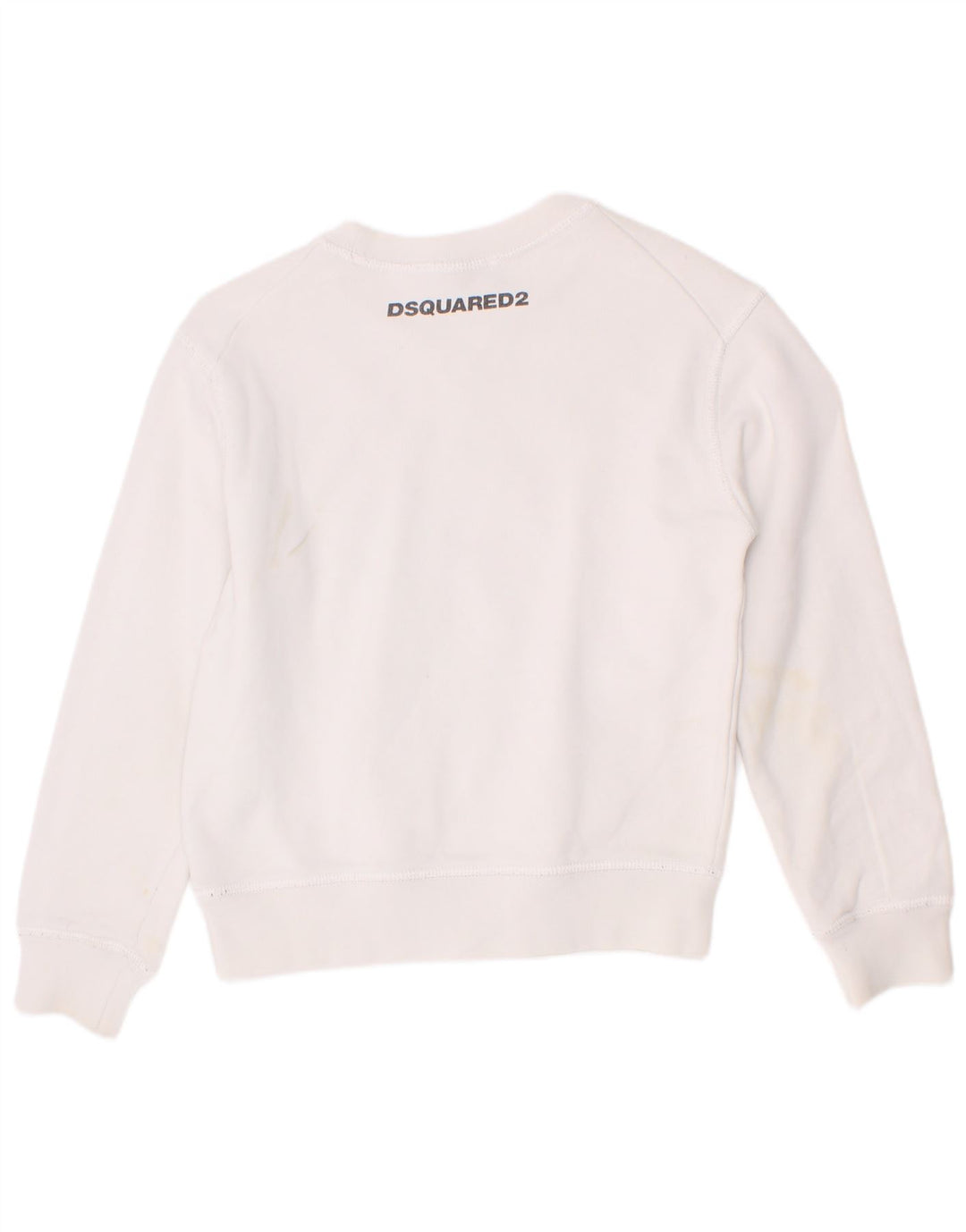 Dsquared2 Sweatshirt-Pullover mit Grafik für Mädchen, 5–6 Jahre, weiße Baumwolle