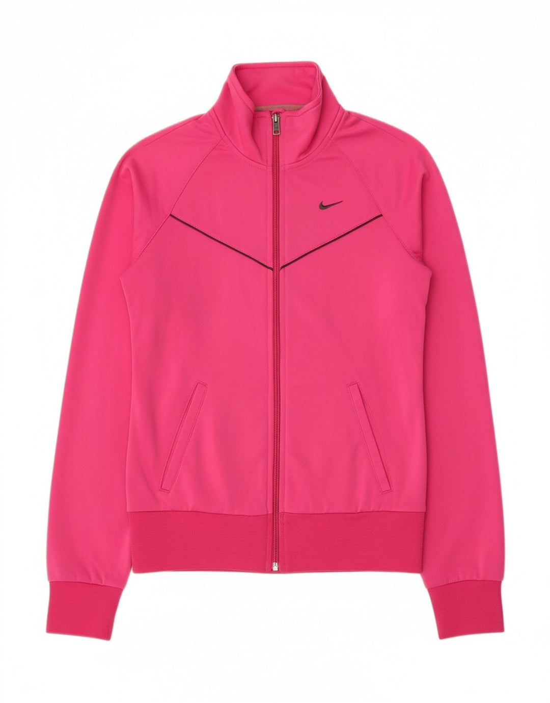 NIKE Womens Tracksuit Top Jacket UK 10 Small Pink Polyester