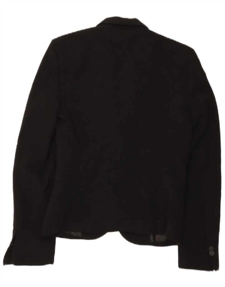 Zara Damen 1-Knopf-Blazerjacke UK 6 XS Schwarz