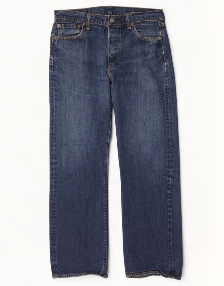 Levi's Herren 501 Straight Jeans W34 L30 Blaue Baumwolle
