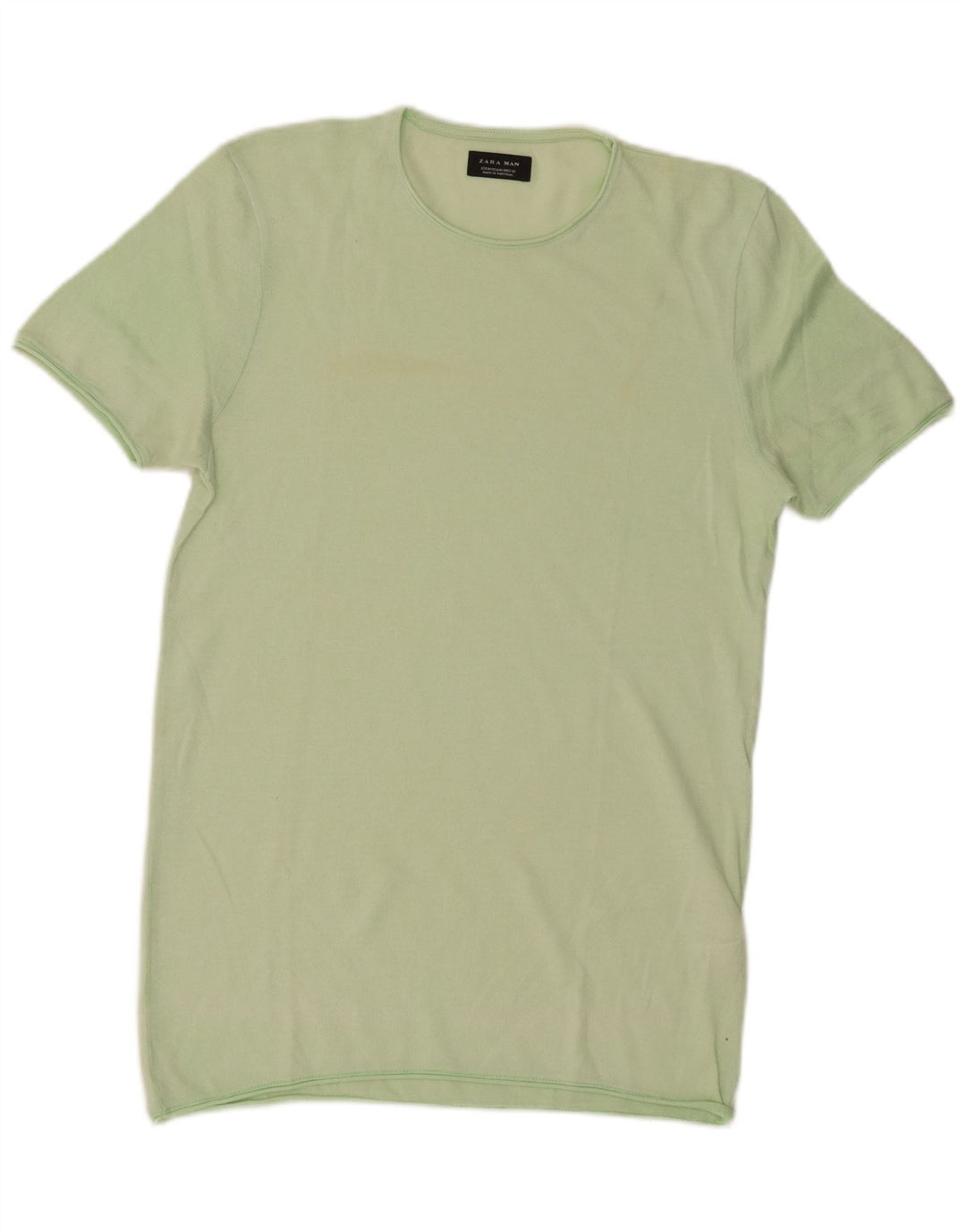 Zara Herren T-Shirt Top Mittelgrüne Baumwolle