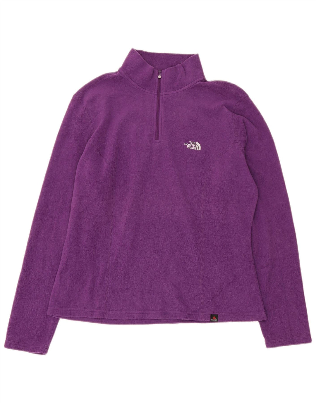 THE NORTH FACE Damen-Fleecepullover mit Reißverschluss am Hals, UK 16, Größe L, Lila, Polyester