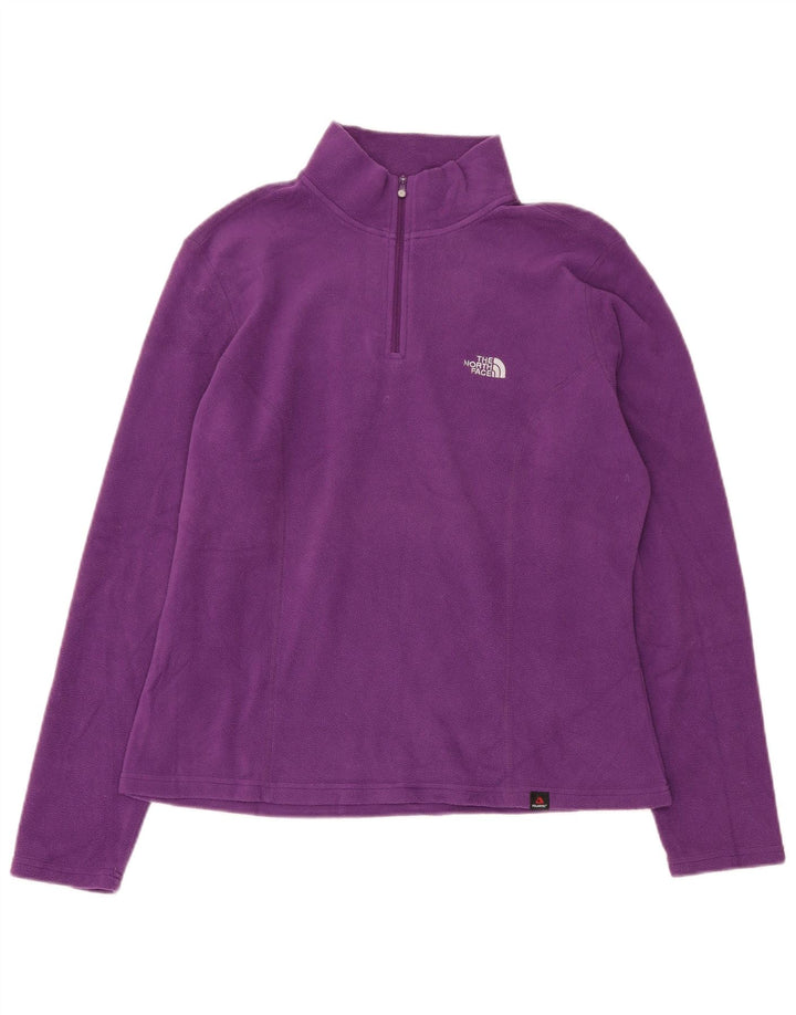 THE NORTH FACE Damen-Fleecepullover mit Reißverschluss am Hals, UK 16, Größe L, Lila, Polyester