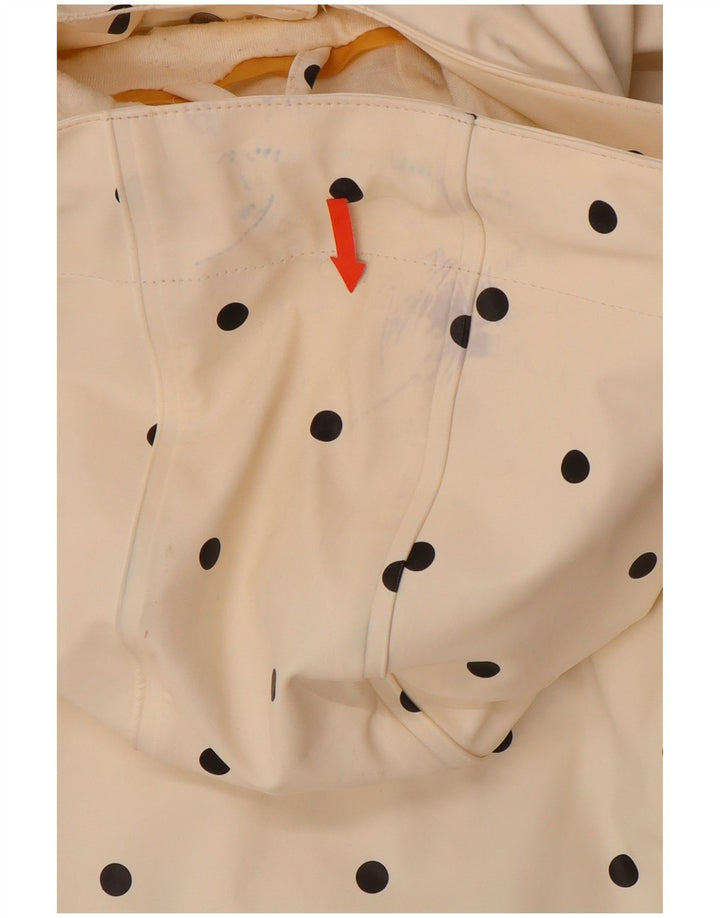 JOULES Damen-Regenmantel mit Kapuze, UK 12, mittelgrau, gepunktet, Polyester