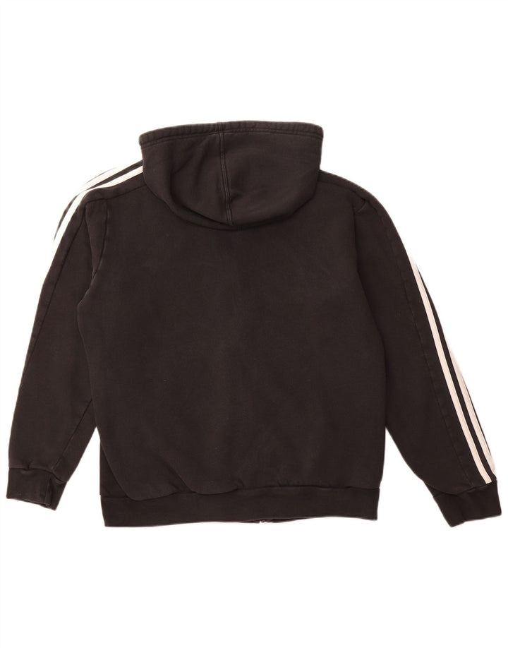 ADIDAS Herren-Kapuzenpullover mit Reißverschluss, mittelschwarz, Baumwolle