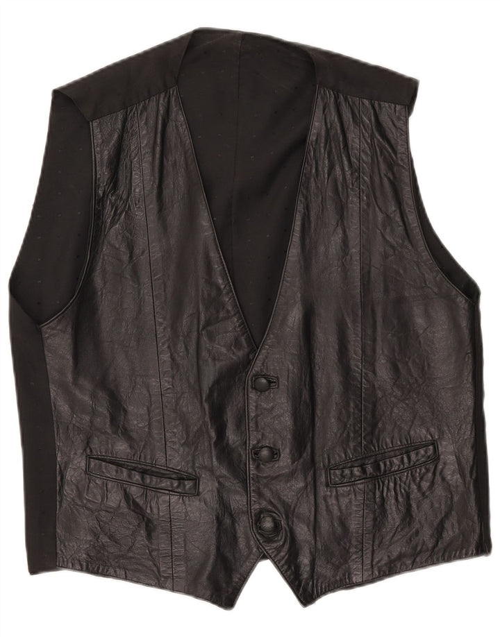 Vintage Herren Weste Medium Schwarz