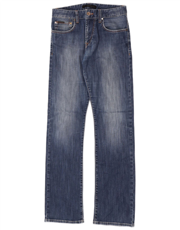 Calvin Klein Damen Straight Jeans W30 L34 Blau