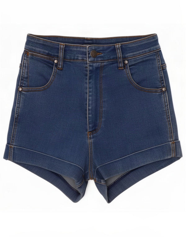 Wrangler Damen Pin-Up-Jeansshorts UK 8 Small W24 Marineblaue Baumwolle