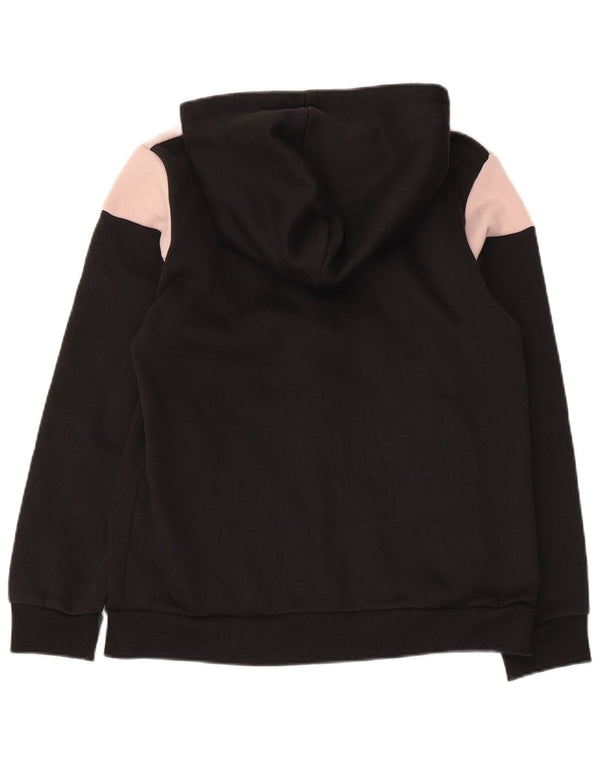 Umbro Damen-Kapuzenpullover mit Reißverschluss, UK 12, Mittelschwarz, Colourblock-Baumwolle