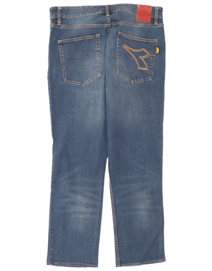 Diadora Herren Straight Jeans W34 L30 Blau