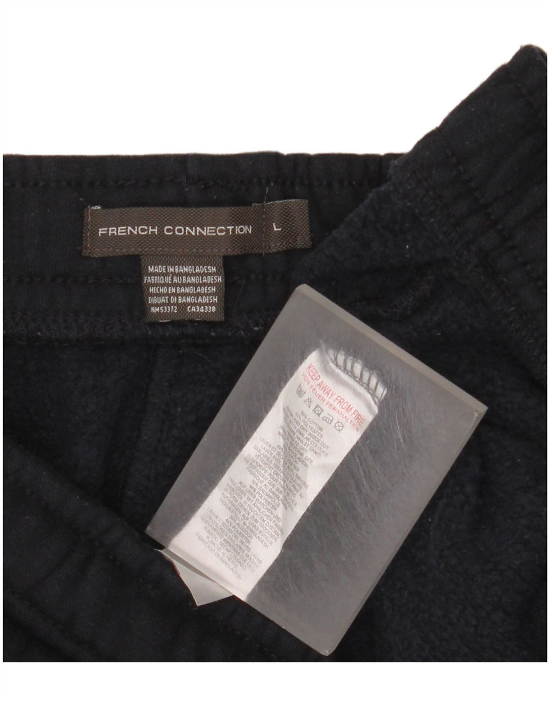 French Connection Herren-Sportshorts, groß, marineblaue Baumwolle