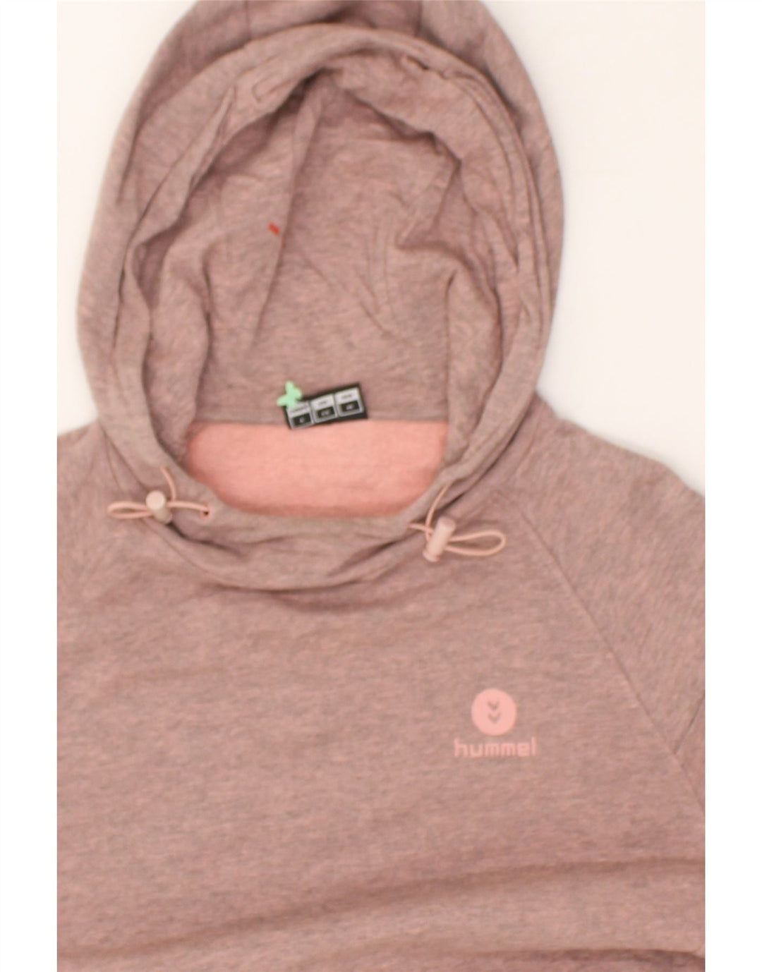 HUMMEL Womens Hoodie Jumper UK 10 Small Pink Cotton | Vintage Hummel | Thrift | Second-Hand Hummel | Used Clothing | Messina Hembry 