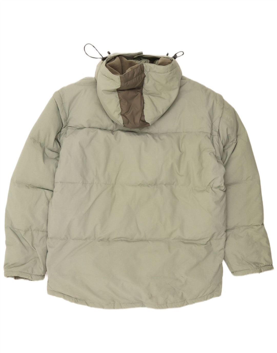 Fila Wattierte Herrenjacke mit Kapuze, UK 44 2XL, grüner Farbblock