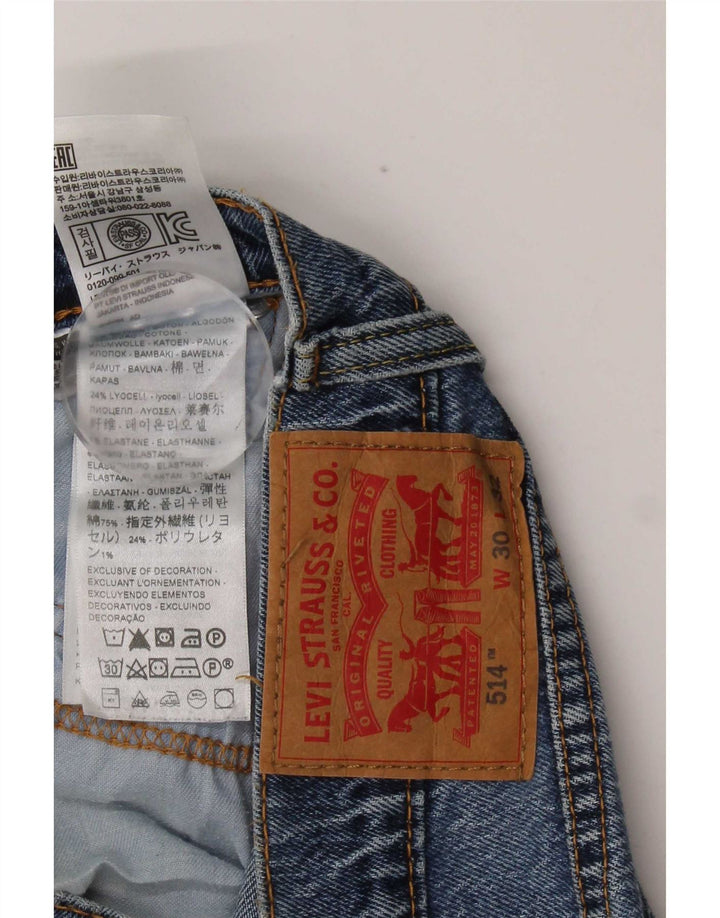 Levi's Herren 514 Straight Jeans W30 L32 Blaue Baumwolle