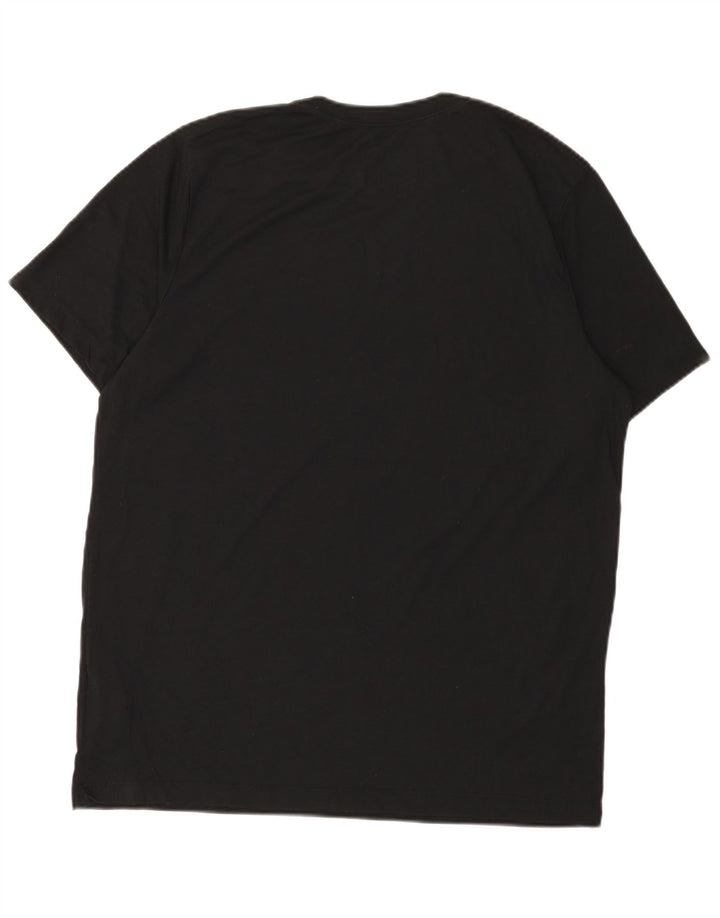 Nike Herren Dri Fit Graphic T-Shirt Top Large Schwarz Polyester
