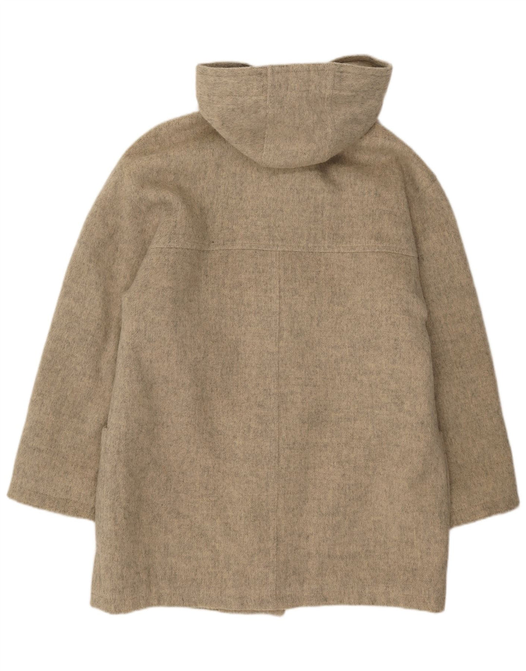 Reine Wolle Damen Dufflecoat mit Kapuze IT 56 3XL Graue Wolle