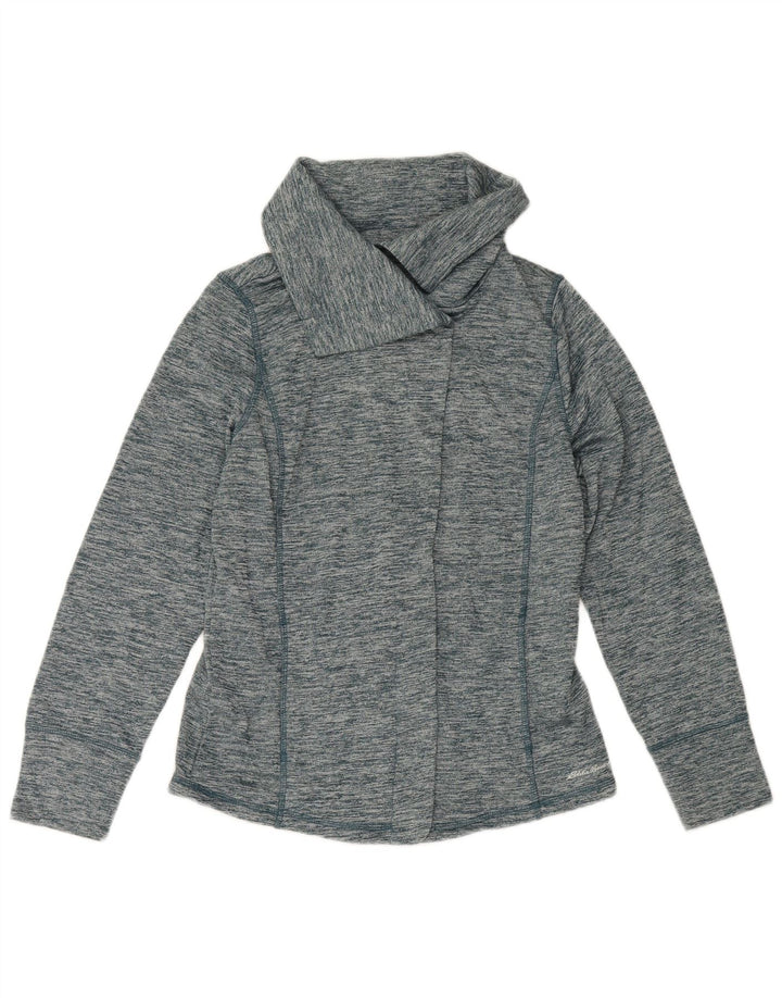 Eddie Bauer Damen-Trainingsanzug-Top-Jacke, UK 16, groß, blau geflecktes Polyester