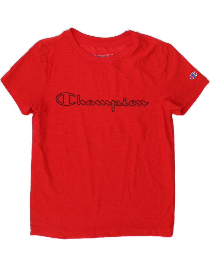 CHAMPION Boys Graphic T-Shirt Top 5-6 Years Red Cotton Vintage Champion and Second-Hand Champion from Messina Hembry 