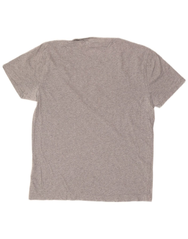 Tommy Hilfiger Herren-T-Shirt mit Grafik, groß, grau meliert, Baumwolle