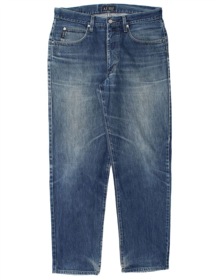 ARMANI JEANS Herren Tapered Jeans W36 L32 Blaue Baumwolle