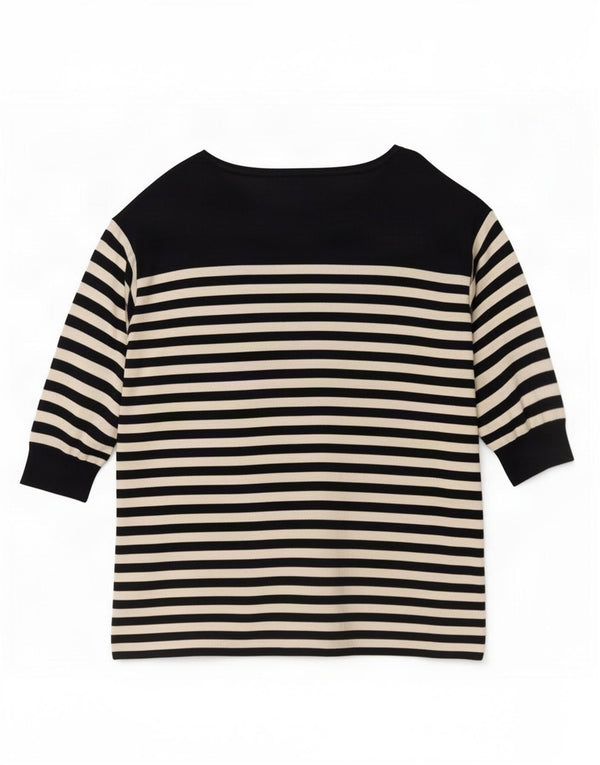 Marks & Spencer Damen Portfolio Top 3/4 Ärmel UK 18 XL Marineblau gestreift