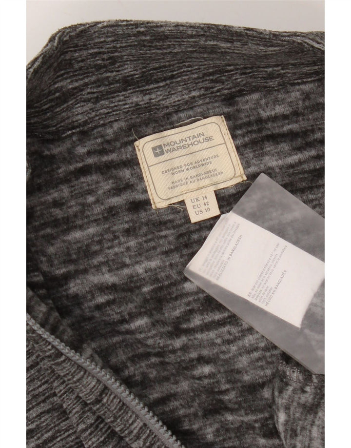 Mountain Warehouse Fleecejacke für Damen, UK 14, Größe L, Grau, Polyester