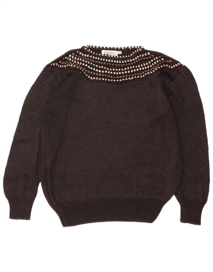 Toplike Damen Pullover mit U-Boot-Ausschnitt IT 42 Mittelbraun