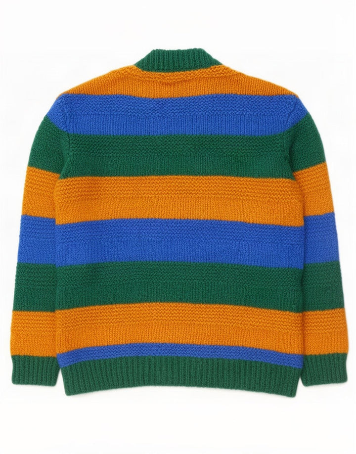 Zara Herren-Pullover mit Rundhalsausschnitt, mittelgroß, mehrfarbig gestreift